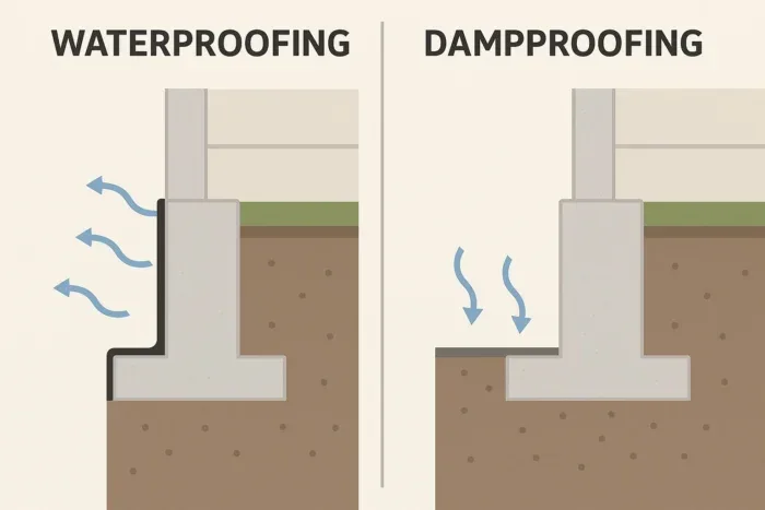 perbedaan waterproofing dan dampproofing